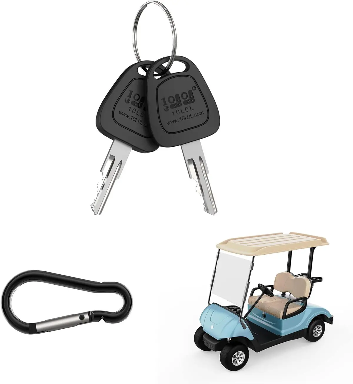 Golf Cart Ignition Keys 2Pcs For Ezgo Rxv 2008-Up Electric - 10L0l 1