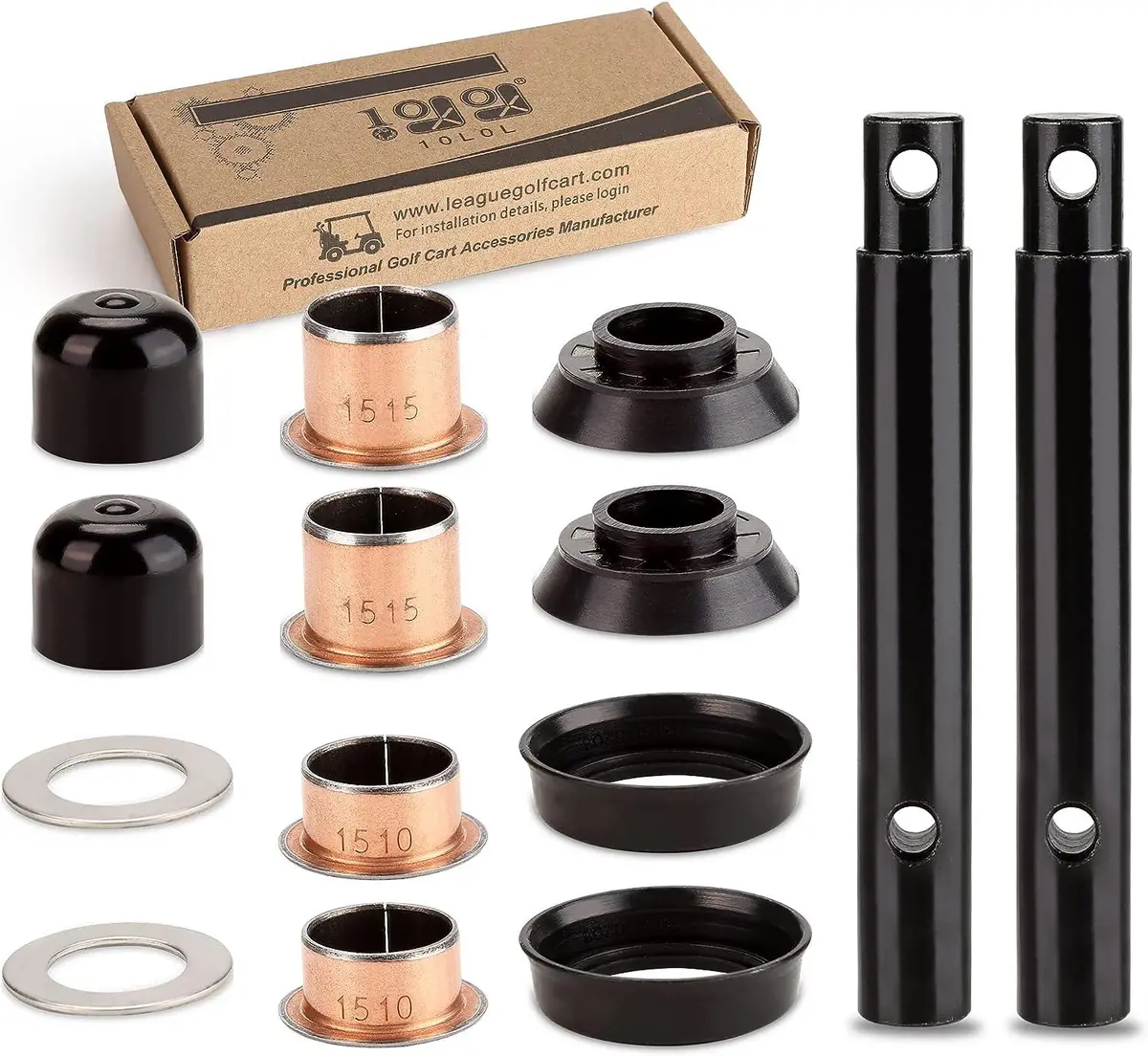 Golf Cart King Pin & Bushing Kit For Yamaha G2 G8 G11 G14 G16 G19 G20 - 10L0l 2