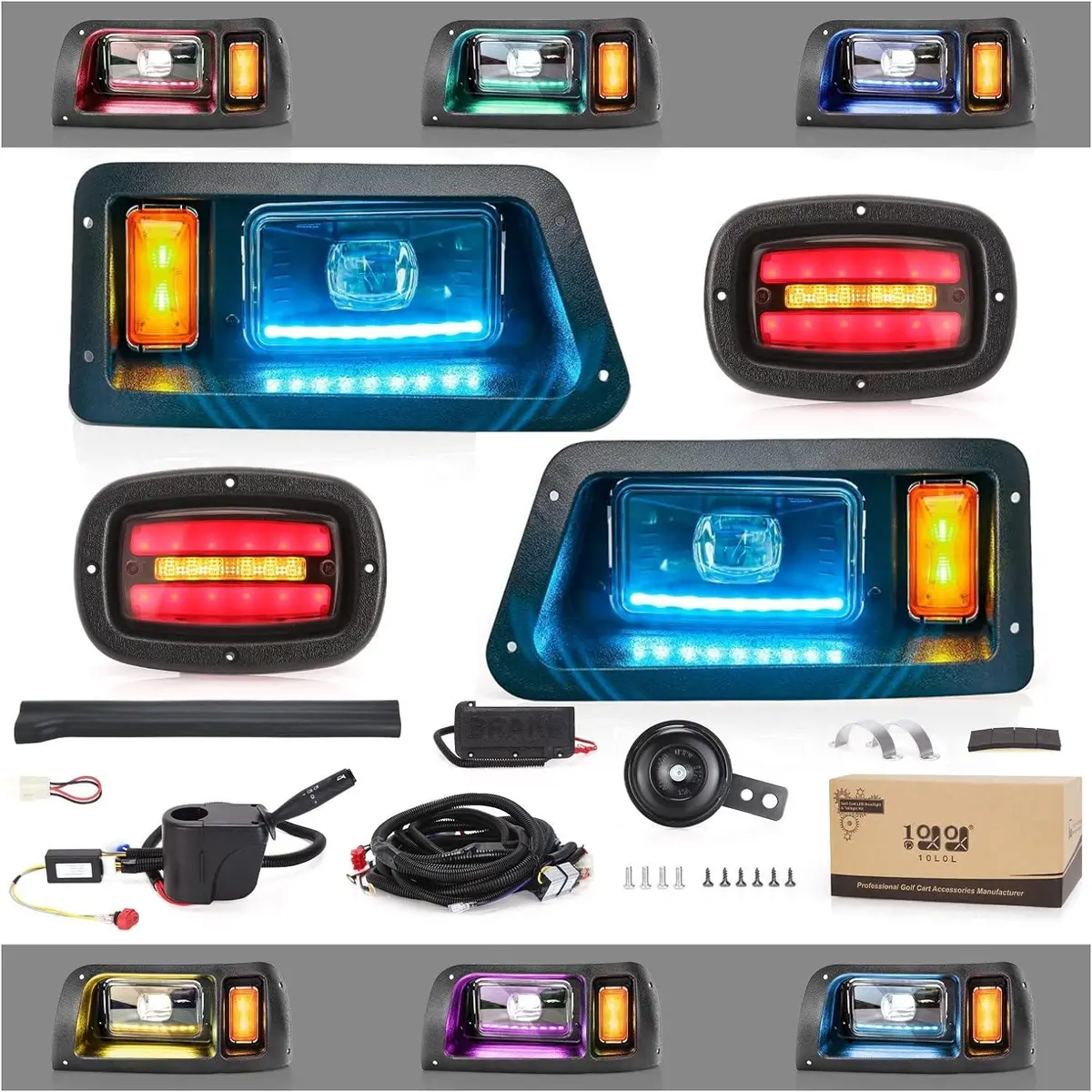 10L0l Deluxe Golf Cart Lights Kit App Control For Yamaha G14/G16/G19/G22 1