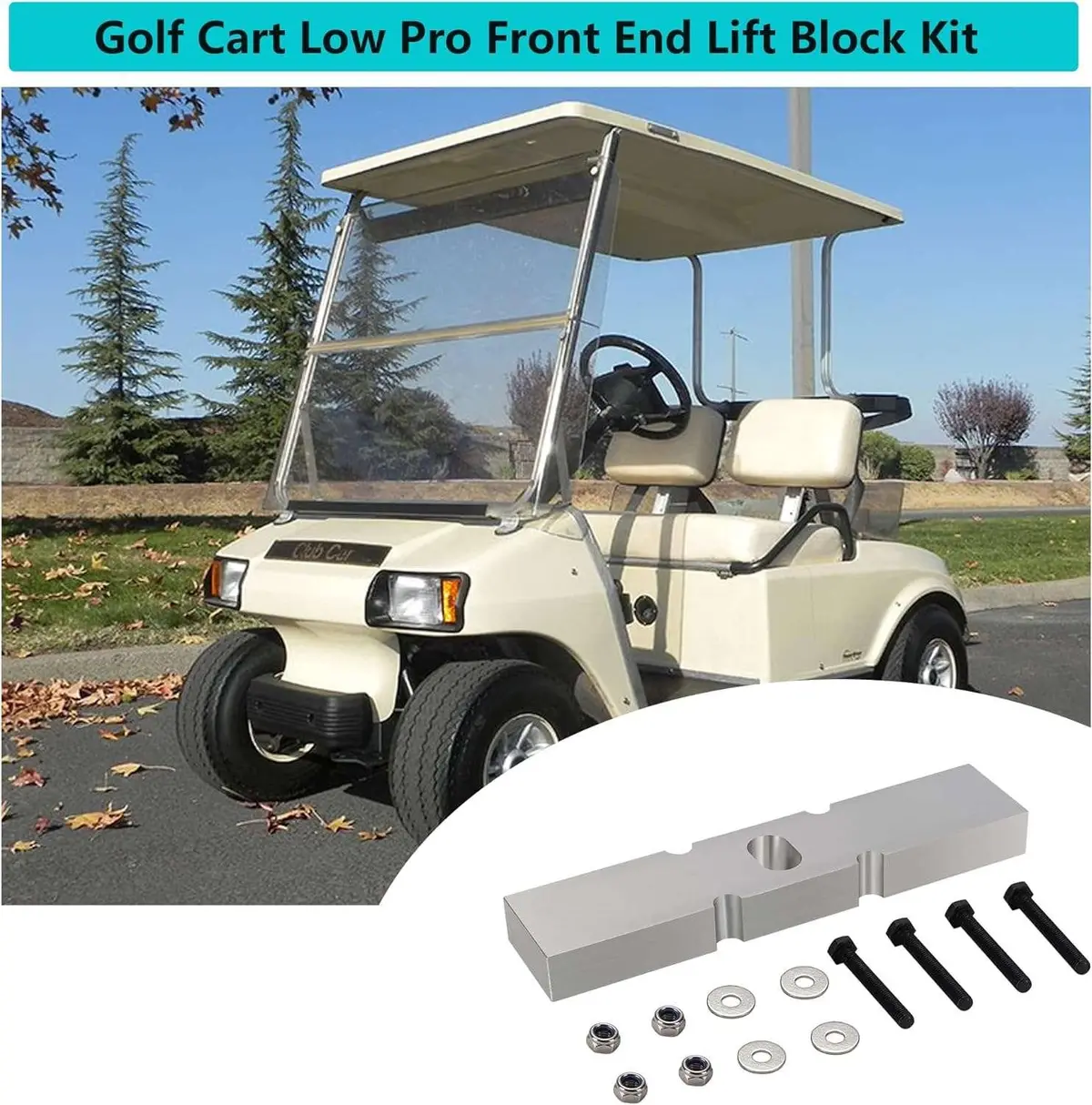 Golf Cart Low Pro Front End Lift Kit Block For Club Car Ds Gas & Electric - 10L0l 2