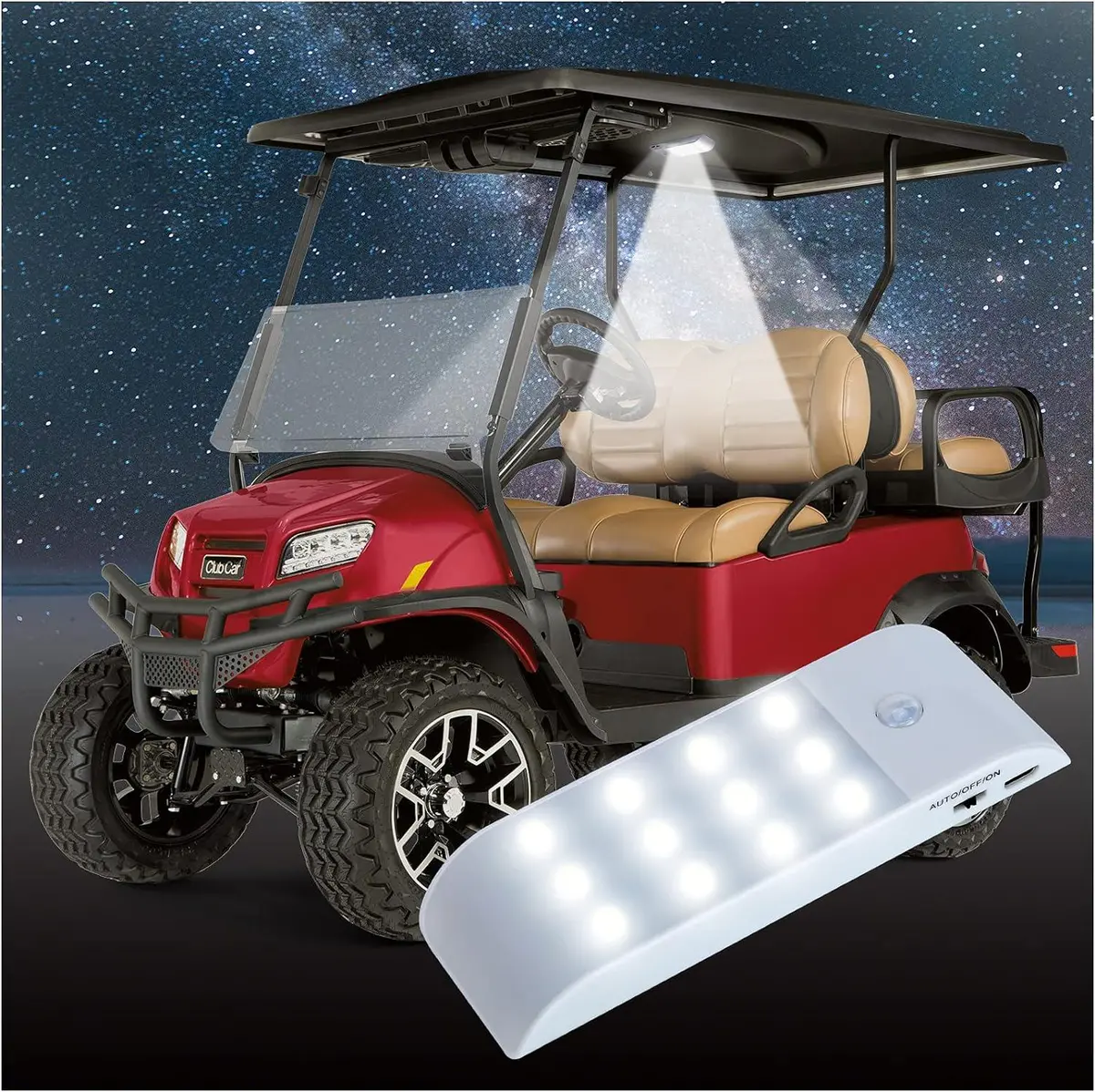 Golf Cart Roof Lights Usb Rechargeable Led Light - 10L0l 1