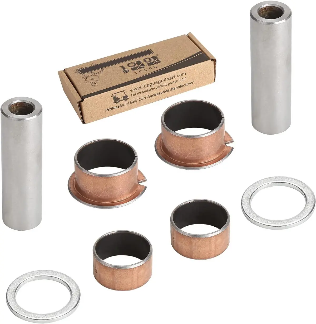 Golf Cart Spindle King Pin Tube & Bushing Kit For Ezgo Rxv  Txt Pds - 10L0l 1