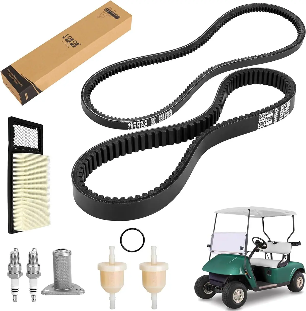 Golf Cart Tune Up Kit/Drive Belt/Starter Belt For Ezgo Txt Medalist - 10L0l 1