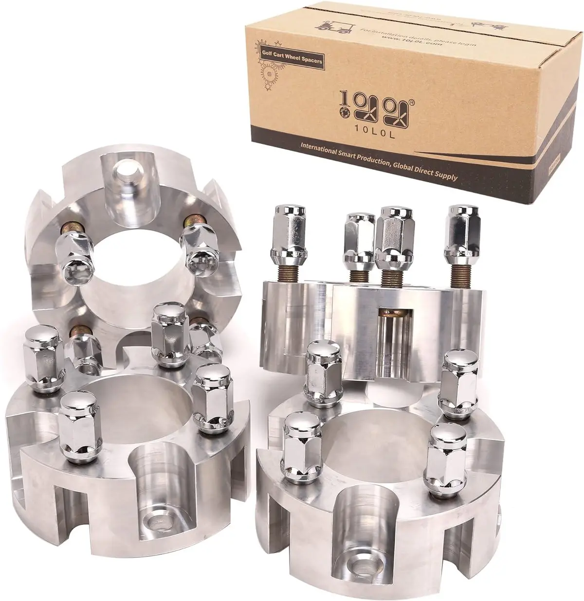 Golf Cart Wheel Spacers Adapters 2 Inch For Ezgo Club Car Yamaha - 10L0l 1