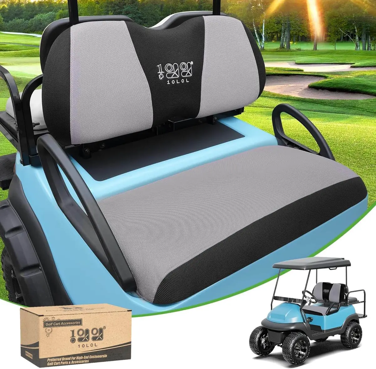 Golf Cart Seat Cover Fits Yamaha & Club Car Precedent Original Front Seat - 10L0l 1