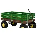 24″ X 48″ (Red) 620 Speedway Express Poly Garden Wagon W/ Brakes 1200 # 4
