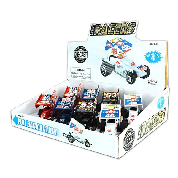Pull Back Toy Sprint Car - 8 Pieces Per Retail Ready Display 20478 1