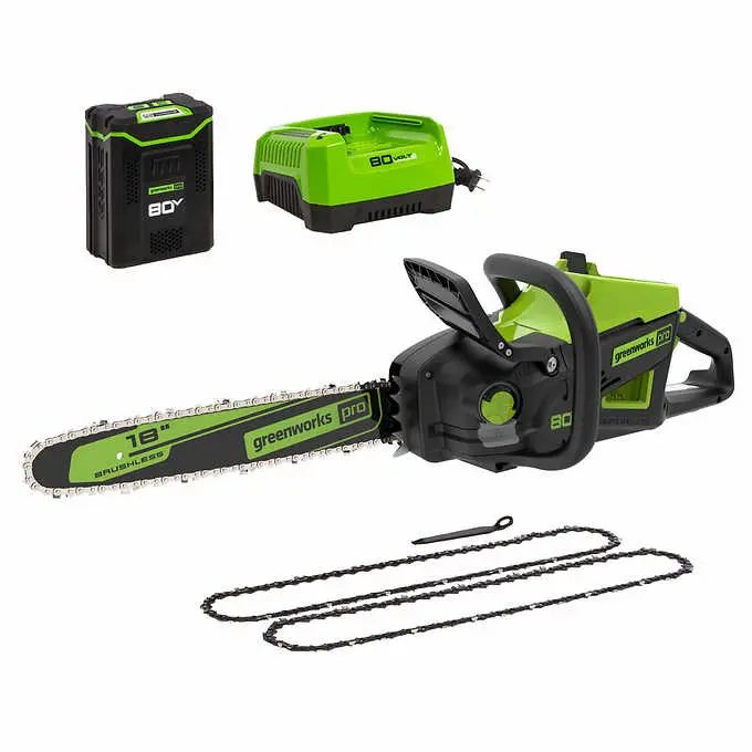 80V 18" Gen Ii Chainsaw, 4.0Ah Battery And Rapid Charger Included 1