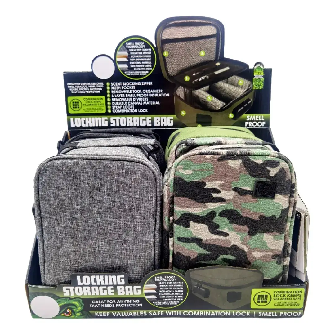 Smell Proof Canvas Lock Bag With Tool Organizer - 4 Pieces Per Retail Ready Display 23318 2