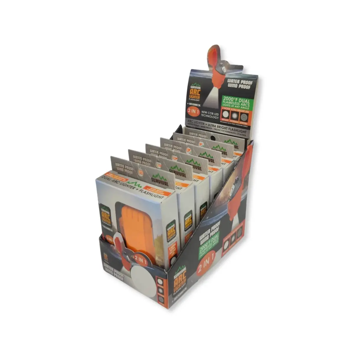 Electric Arc Lighter With Led Flashlight - 6 Pieces Per Retail Ready Display 23394 1