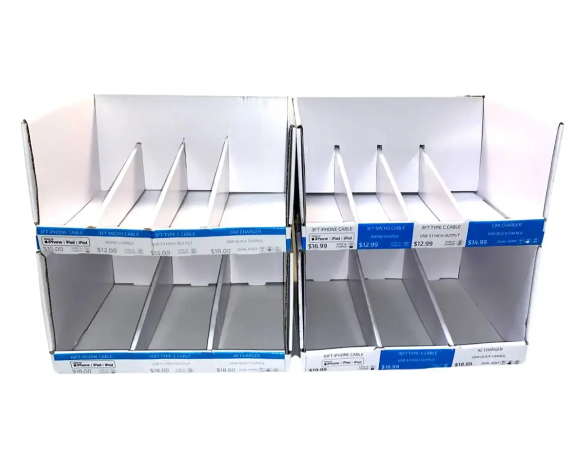 Merchandising Fixture - Tech Basics Countertop Corrugated Display 4Ft Only 975770 1