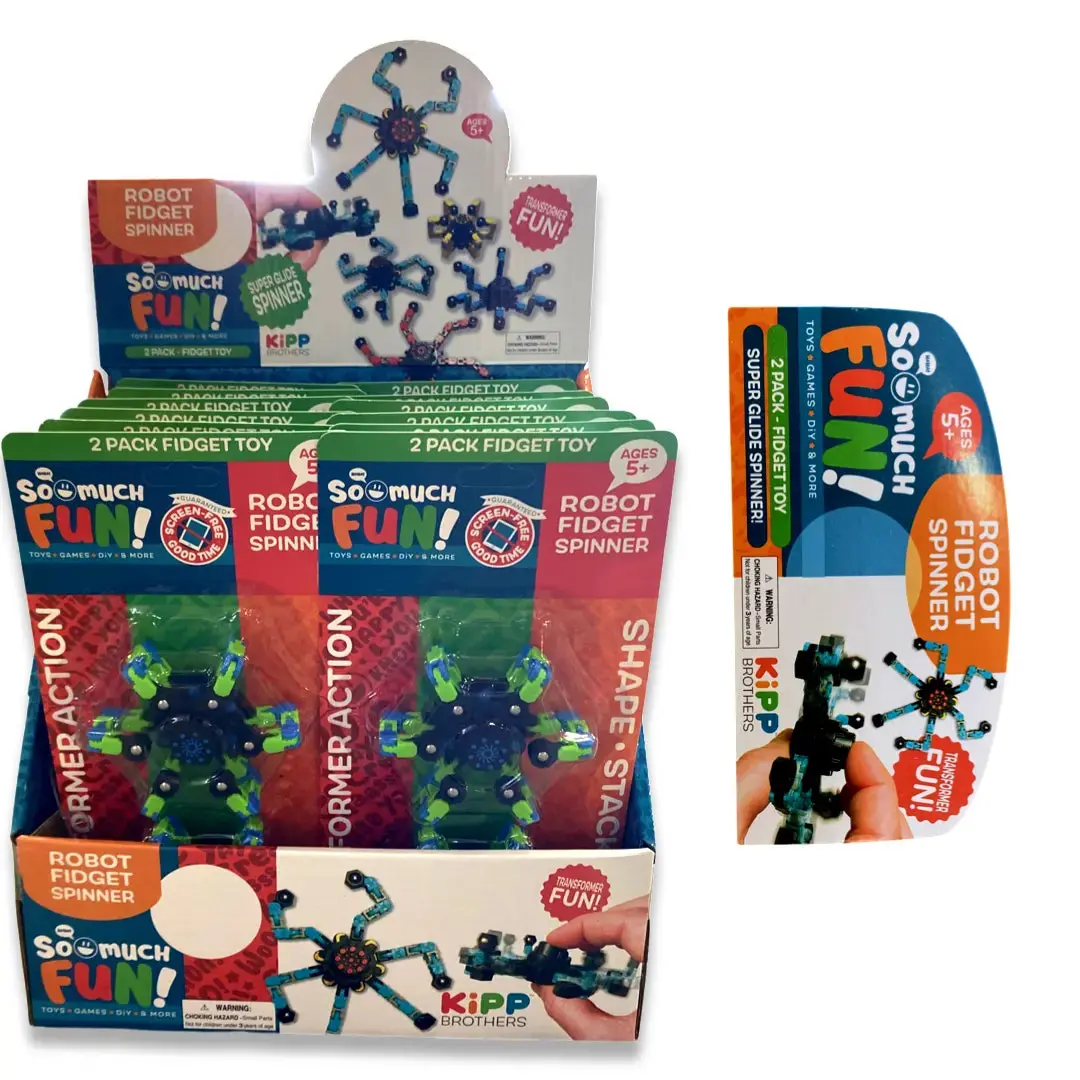 Micro Robot Spinner 2 Pack 12 Pieces Per Retail Ready Display 23023 2