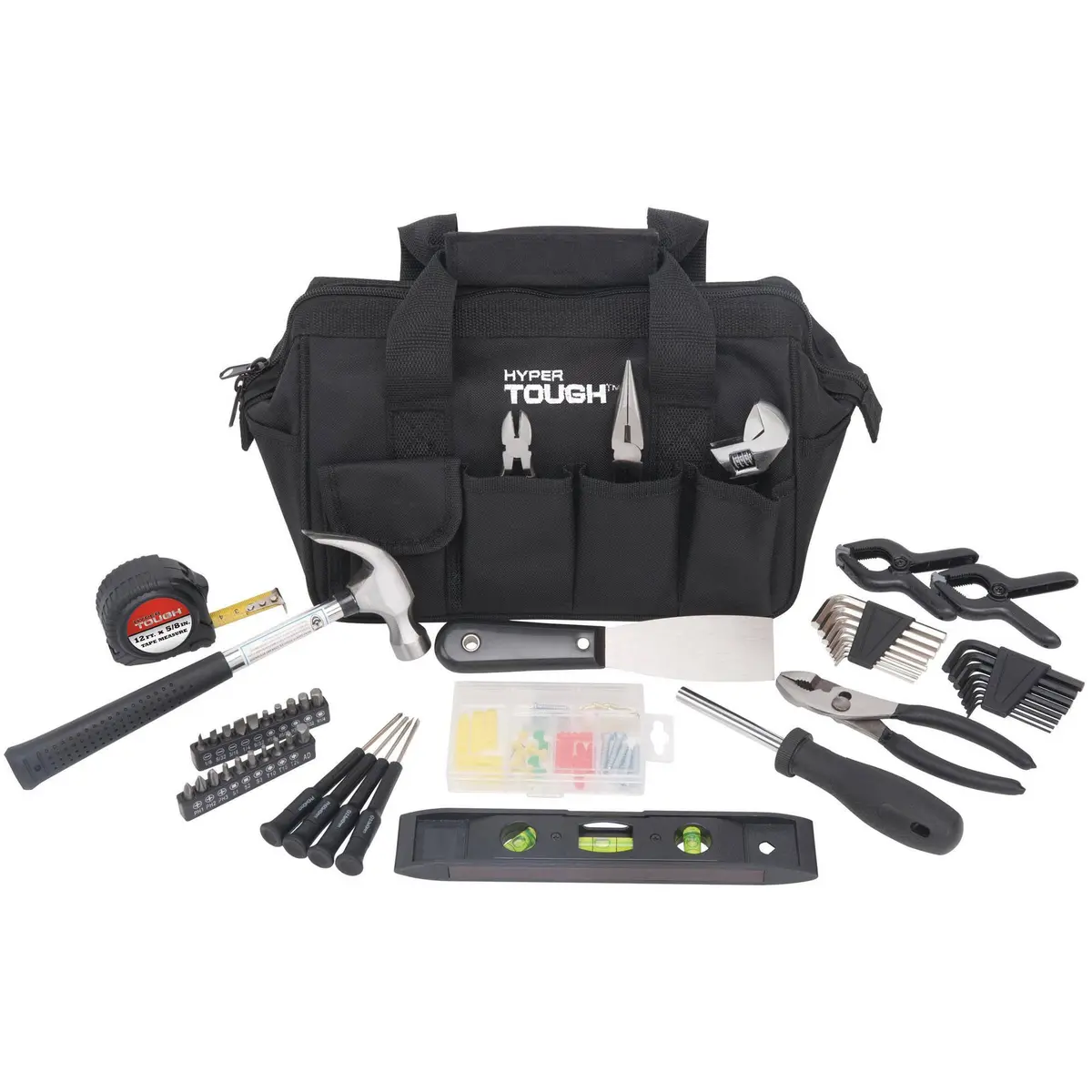 Hyper Tough 53-Piece Home Repair Tool Set, Black 1
