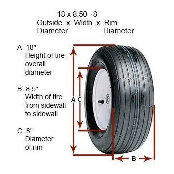 18 X 8.50 - 8 Heavy Duty Tire Chain (Pair) 2 Link 2