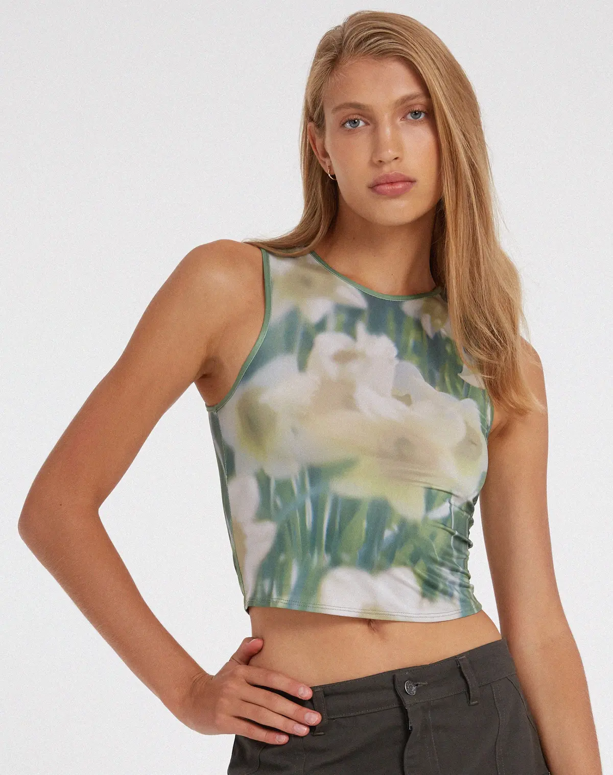 Monve Vest Top In Digi Flower 2
