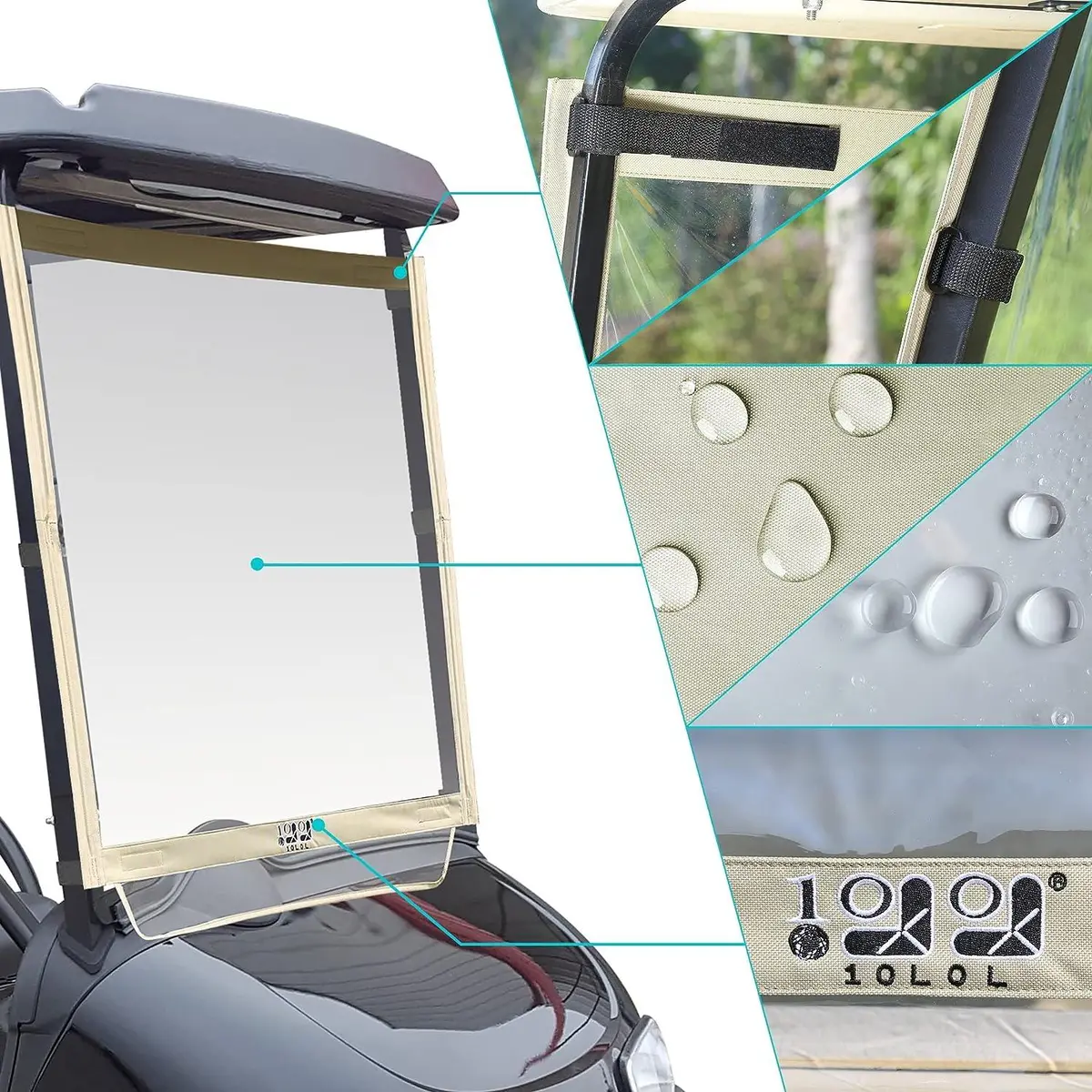 Portable Clear Film Pvc Windshield For Ezgo Golf Cart Parts - 10L0l 2
