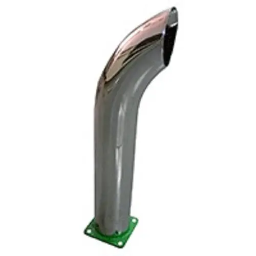 Chrome Exhaust Pipe For John Deere W/ Dent 21" Tall - 3 1/2" Od 2