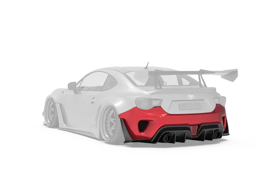 Robot Carbon Fiber Rear Bumper & Diffuser For Toyota 86 Subaru Brz Scion Fr-S 1