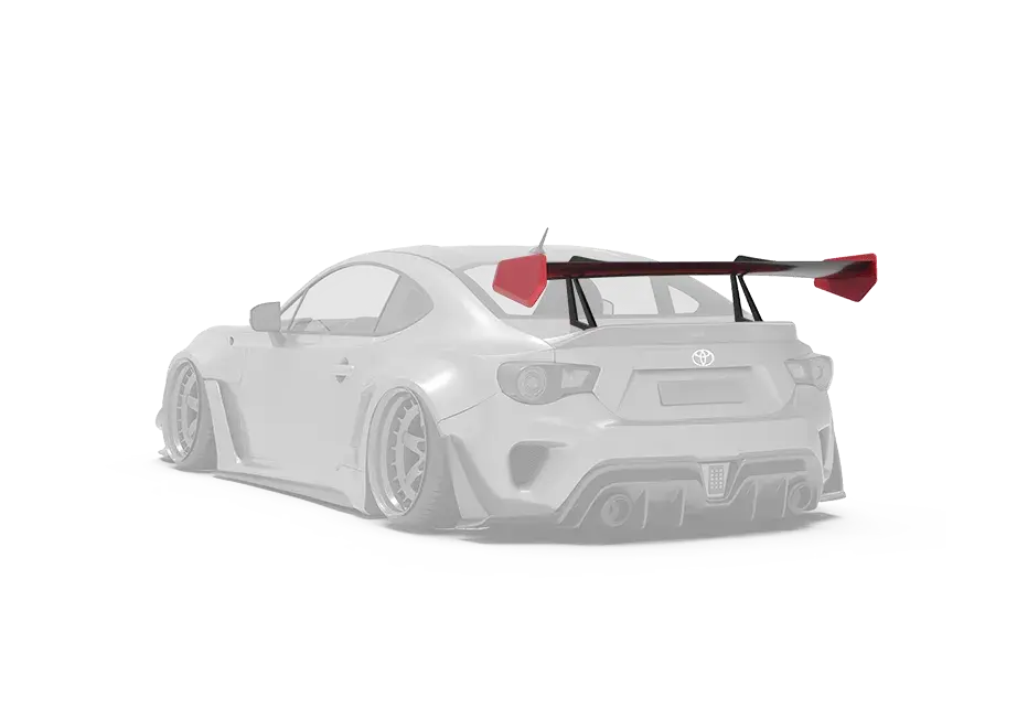 Robot Carbon Fiber Or Frp Swan Neck Hammer Gt Wing For Toyota 86 Subaru Brz Scion Fr-S 1
