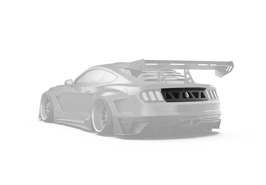 Robot "Dawn & Dusk " Trunk Deck Lid Back Cover With Wooden Boat Badge For Ford Mustang S550 Gt Ecoboost V6 Gt350 Gt500 1