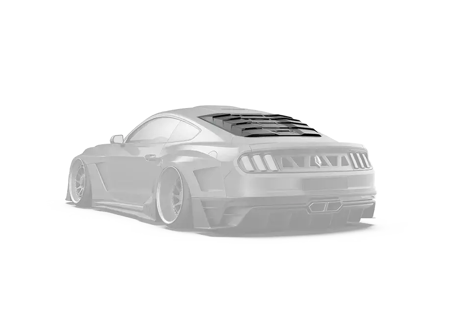 Robot "Dawn & Dusk" Rear Window Louvers For Ford Mustang S550.1 S550.2 Gt Ecoboost V6 Gt350 Gt500 1