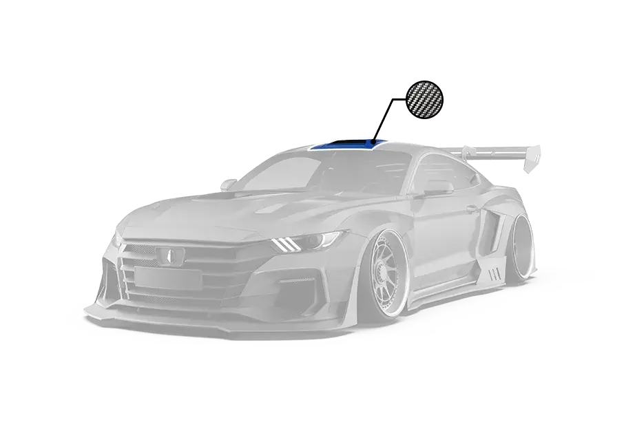 Robot "Dawn & Dusk " Roof Scoop For Ford Mustang S550 S550.1 S550.2 Gt Ecoboost V6 Gt350 Gt500 2