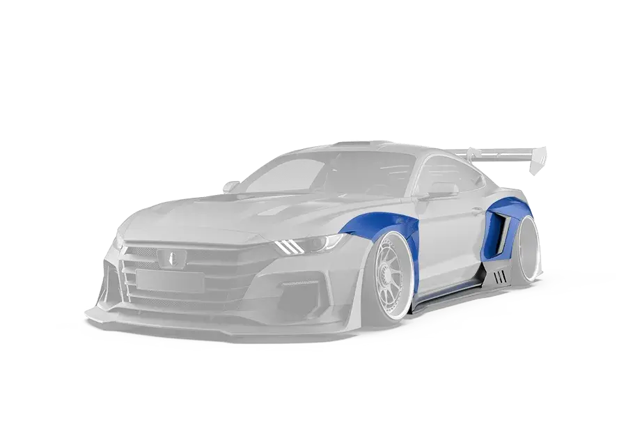 Robot " Dawn & Dusk " Widebody Fender Flares Wheel Arches And Side Skirts For Mustang S550 S550.1 S550.2 2015-2022 1