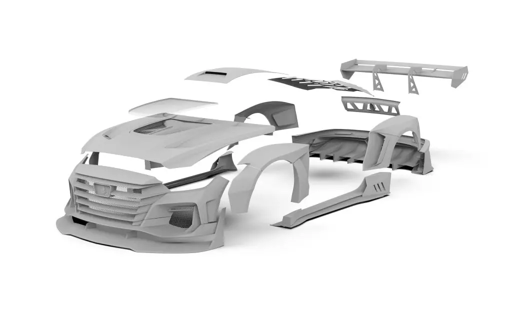 Robot "Dawn " Widebody Kit For Mustang S550 S550.2 2018-2022 Carbon Fiber 1