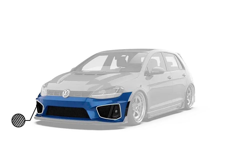Robot Front Bumper & Lip For Volkswagen Golf & Gti & Golf R Mk7 Mk7.5 2