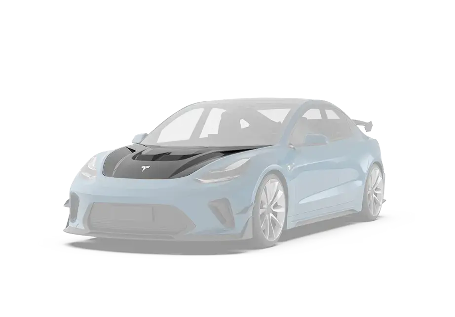 Robot "Hacker" V2 Hood Bonnet For Tesla Model 3 1