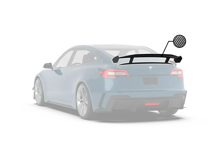 Robot "Hacker" V3 Double Decker Rear Spoiler Wing For Tesla Model 3 2