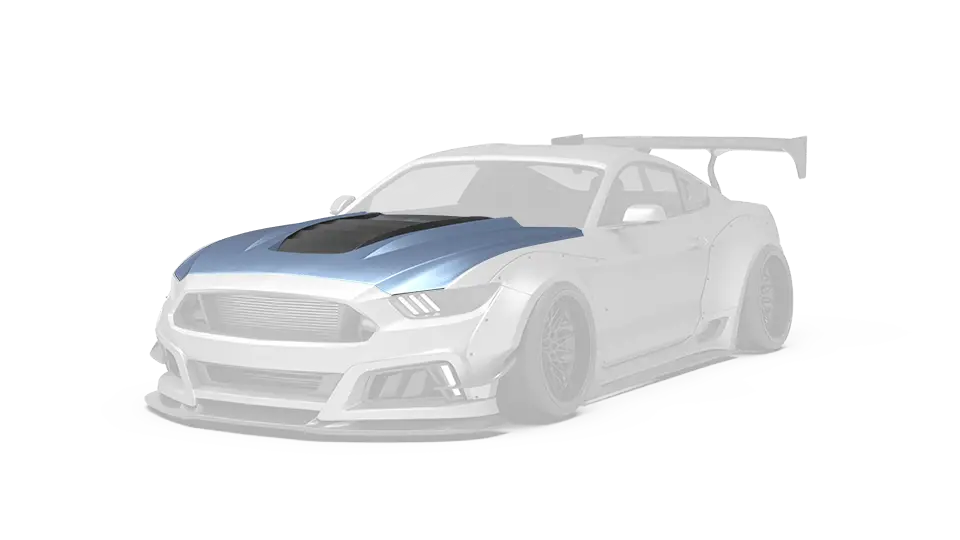 Robot Ver.2 Frp Or Carbon Fiber "Storm" Hood Bonnet For Ford Mustang S550 S550.1 2015 2016 2017 1