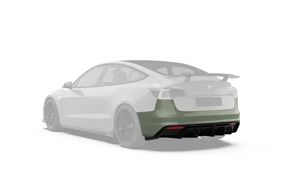 Robot "Crypton"  Rear Bumper & Rear Diffuser For Tesla Model 3 1