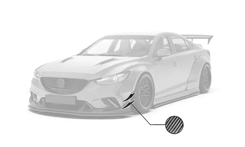 Robot Mazda 6 Canards 2014-2017 Frp Or Carbon Fiber 2