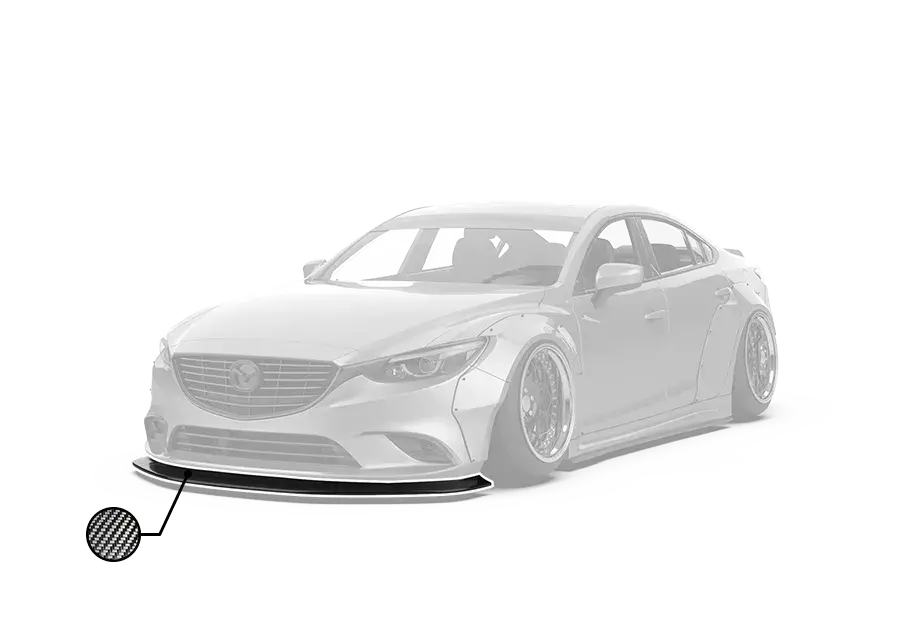 Robot Mazda 6 Front Lip Splitter For Oem Bumper 2014-2019 Frp Carbon Fiber 1