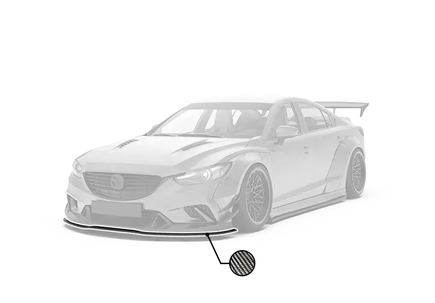 Robot Mazda 6 Front Bumper & Front Lip Splitter 2014-2017 Frp Carbon Fiber 4