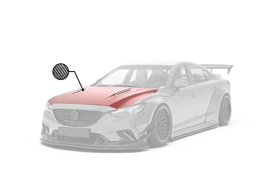 Robot Mazda 6 Hood Bonnet 2014-2017 Frp Or Carbon Fiber 2