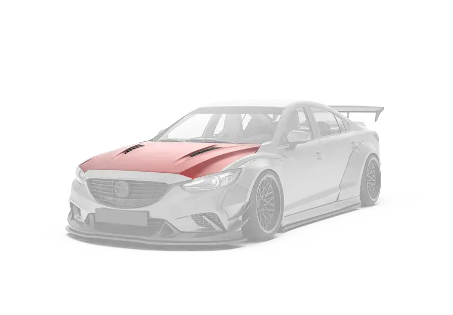 Robot Mazda 6 Hood Bonnet 2014-2017 Frp Or Carbon Fiber 1