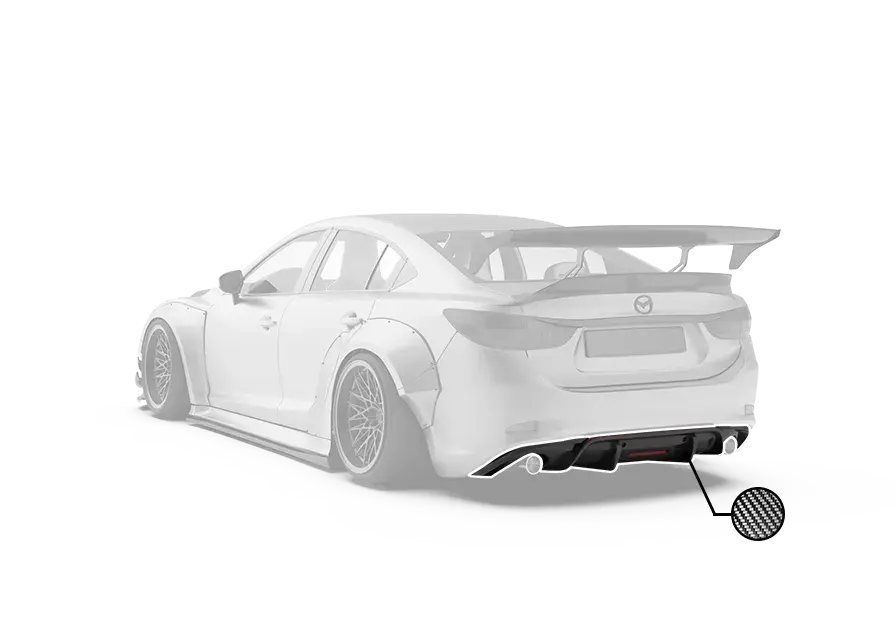 Robot Mazda 6 Rear Diffuser 2014-2017 Frp Or Carbon Fiber 2