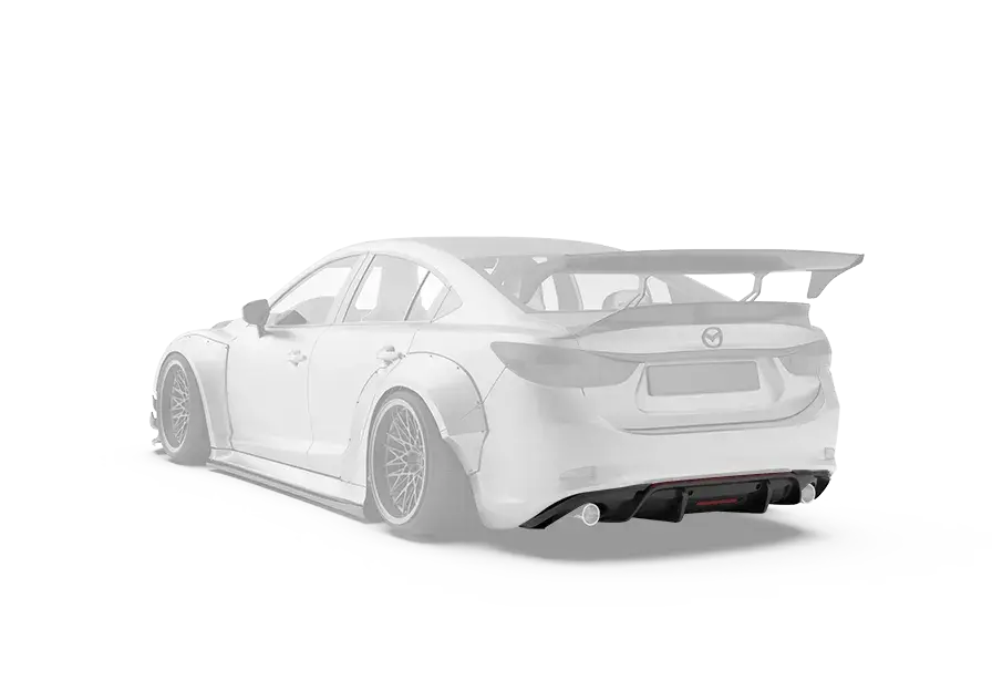 Robot Mazda 6 Rear Diffuser 2014-2017 Frp Or Carbon Fiber 1