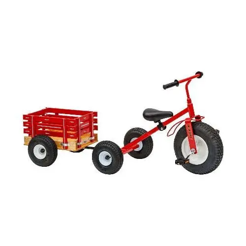 (Green) Speedway Heavy Duty Tricycle W/ Cart Wagon 4