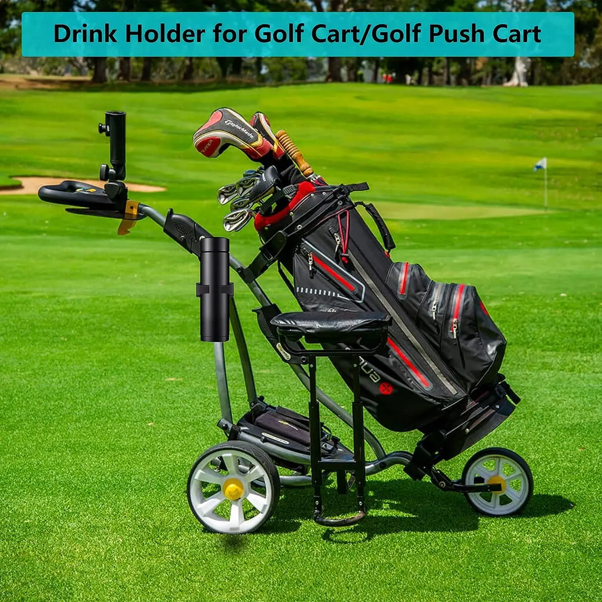 Universal Beverage Cup Holder For Golf Carts, Bicycles, Motorcycles And More - 10L0l 2