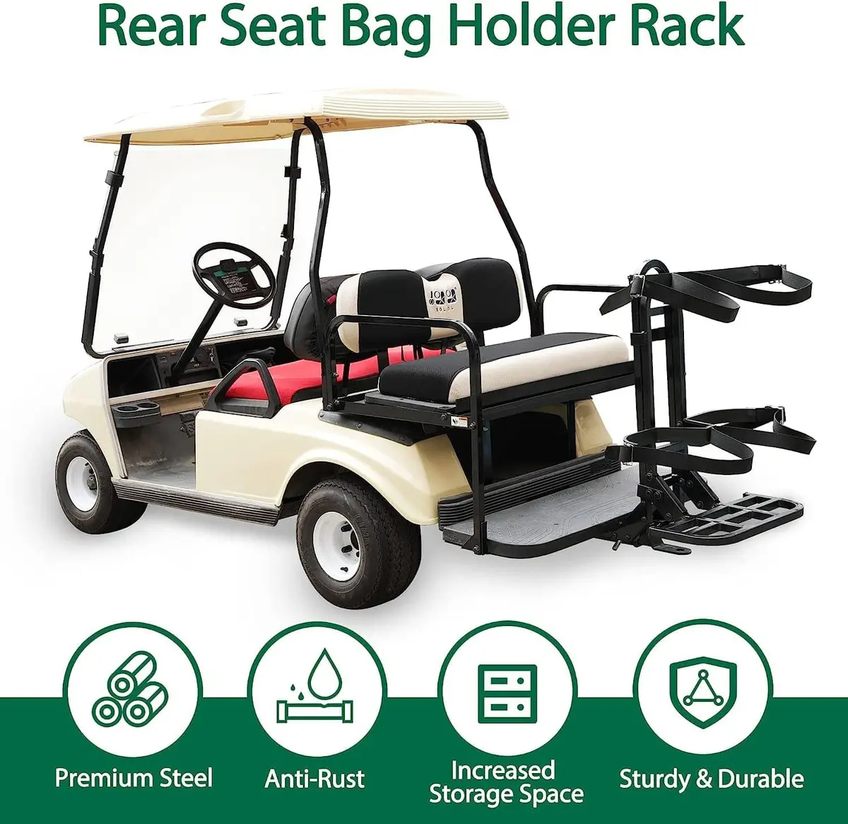 Universal Golf Cart Bag Holder Golf Bag Storage Maximizes Storage Capacity - 10L0l 2