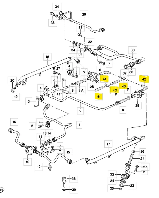Vackit8082 - Vacuum Hose Kit 80- 82 Usa L-Jet 4.5L 2