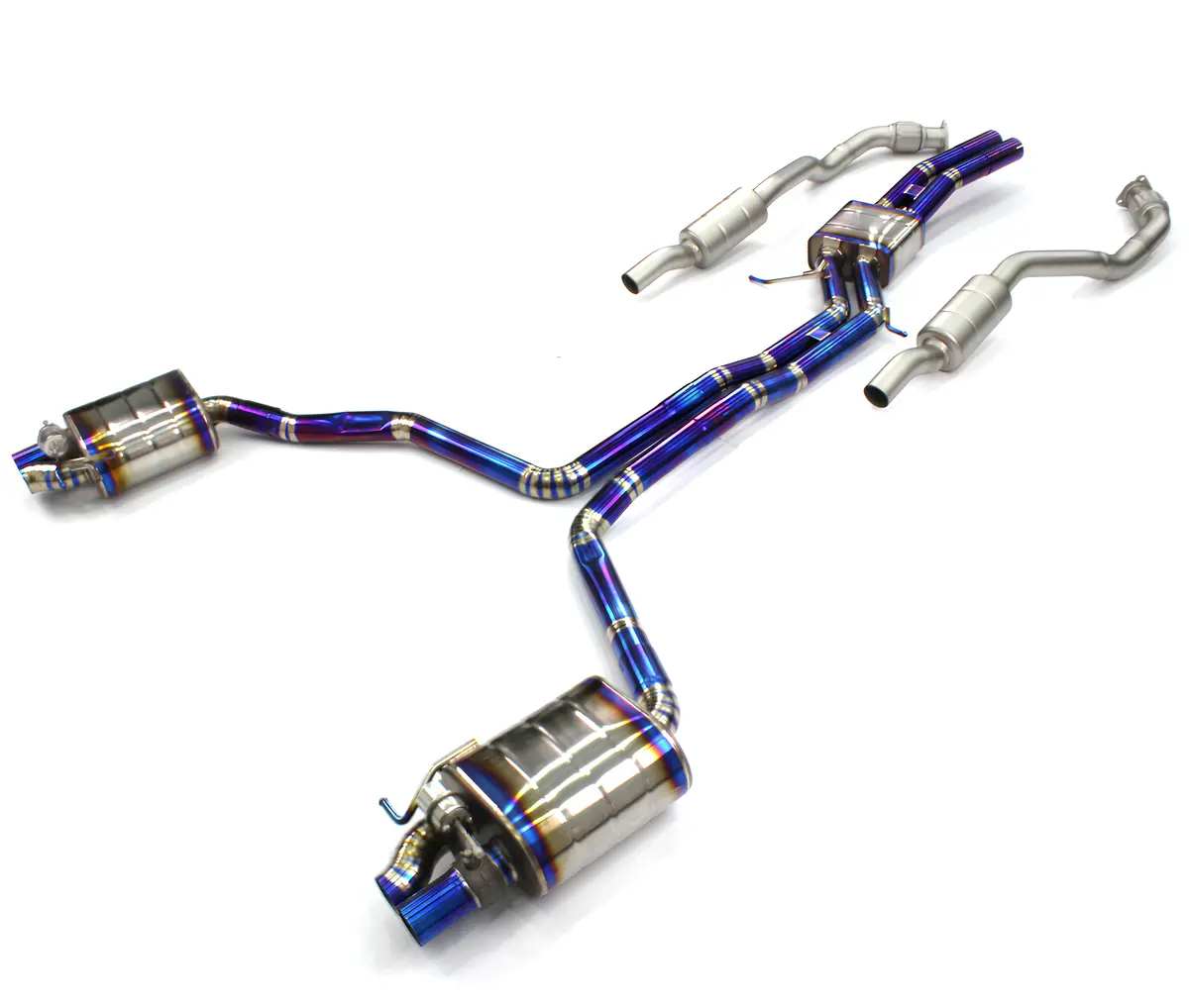 Ame Audi S6/S7/Rs6/Rs7 C7 (2013-2015) 4.0T Front Pipe + Catback Quad Exit Exhaust 1