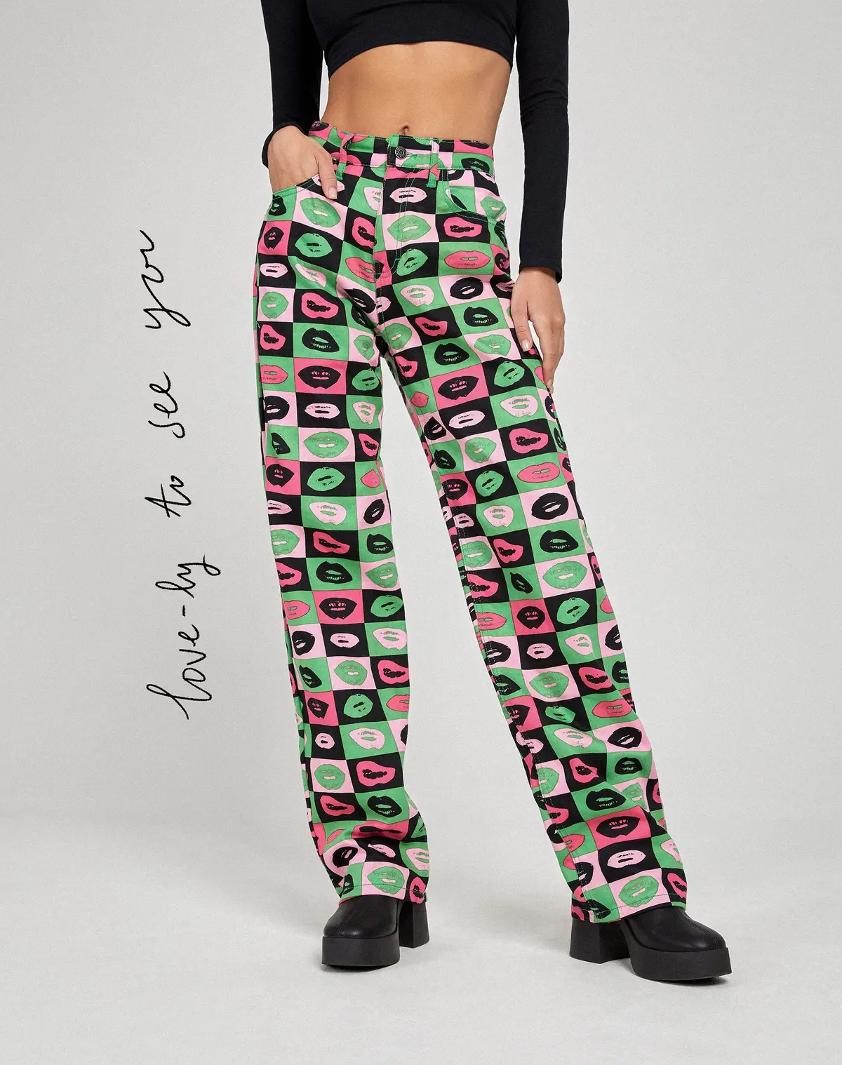 Parallel Jeans In Lips Green 1