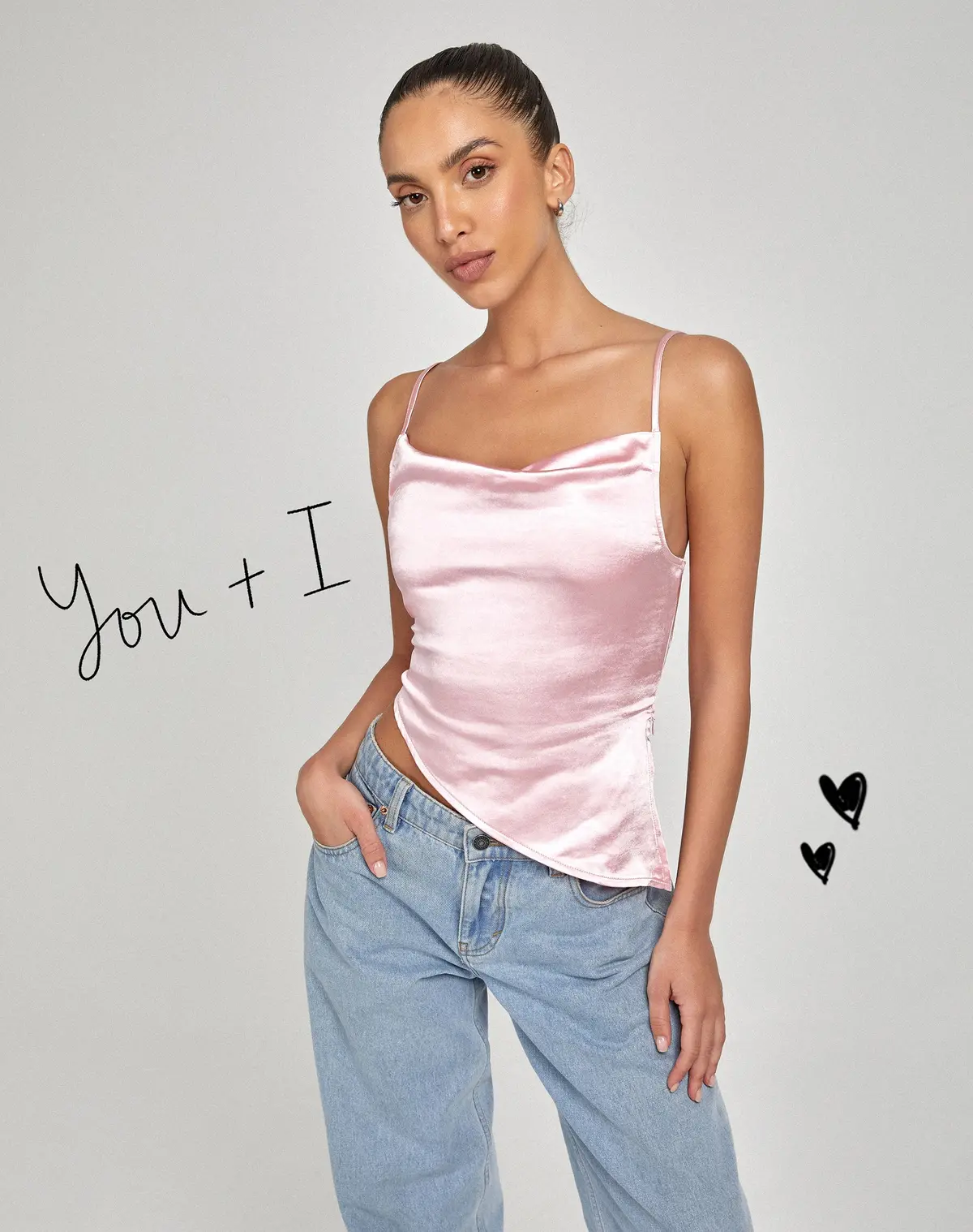 Sipin Top In Satin Pink 1
