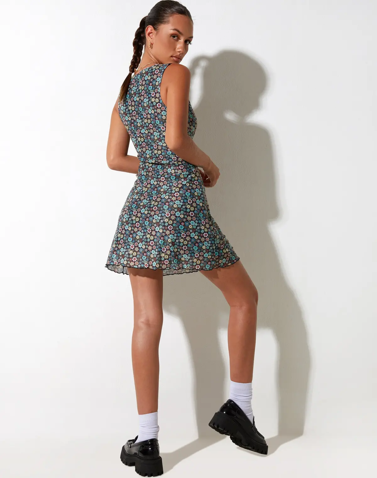 Avalie Mini Dress In Folk Floral 4