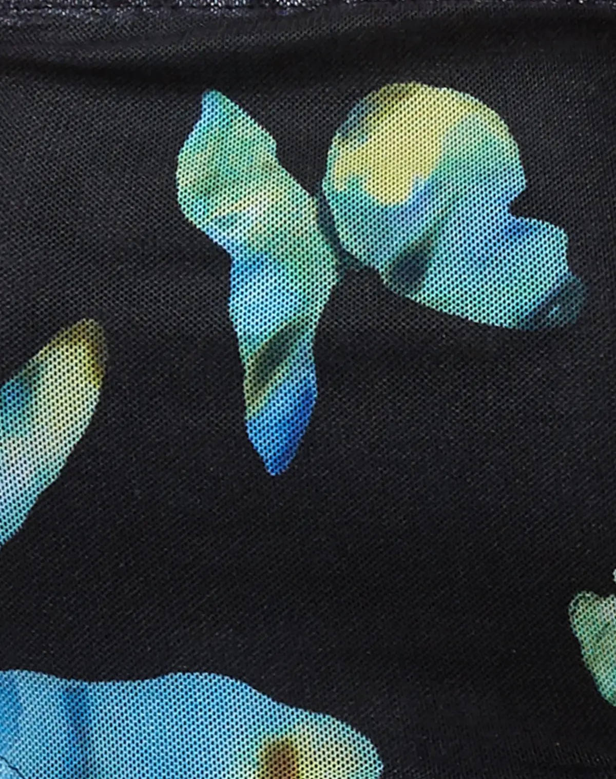 Ersa Cutout Top In Butterfly Watercolour Black 7