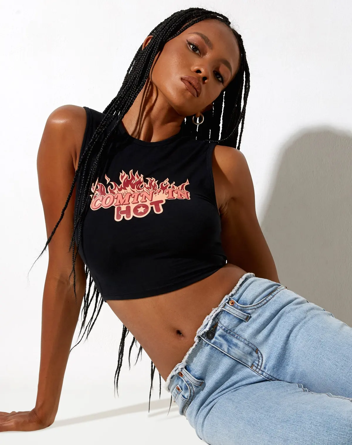 Gimon Crop Top In Black Comin In Hot 1